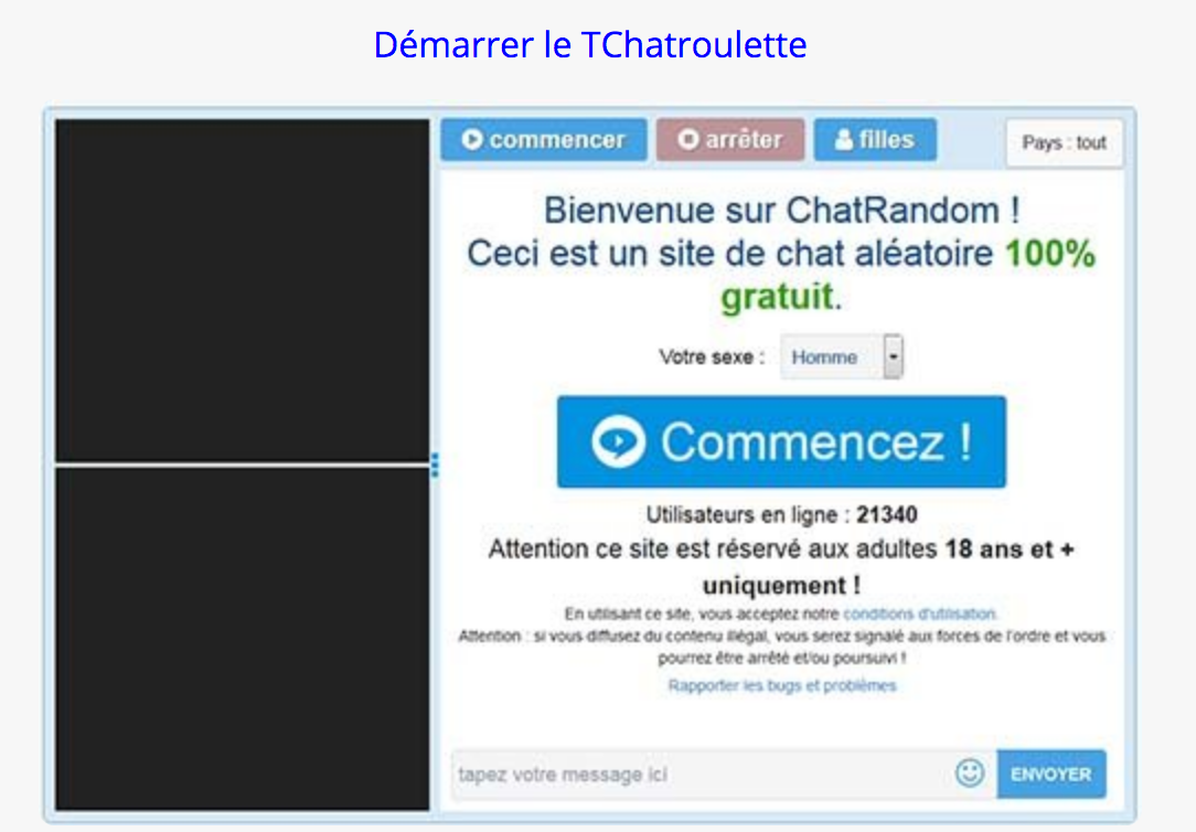 tchatroulette et discussion instantanée