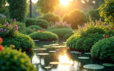 Lumières et verdure : harmonie parfaite au jardin