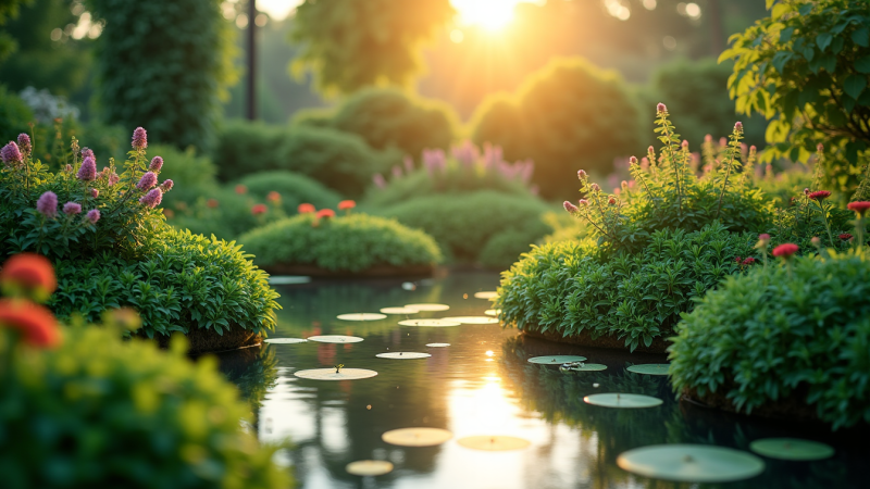 Lumières et verdure : harmonie parfaite au jardin